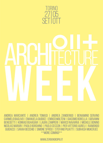 011 ARCHITECTURE WEEK | Association Zeroundici |2014